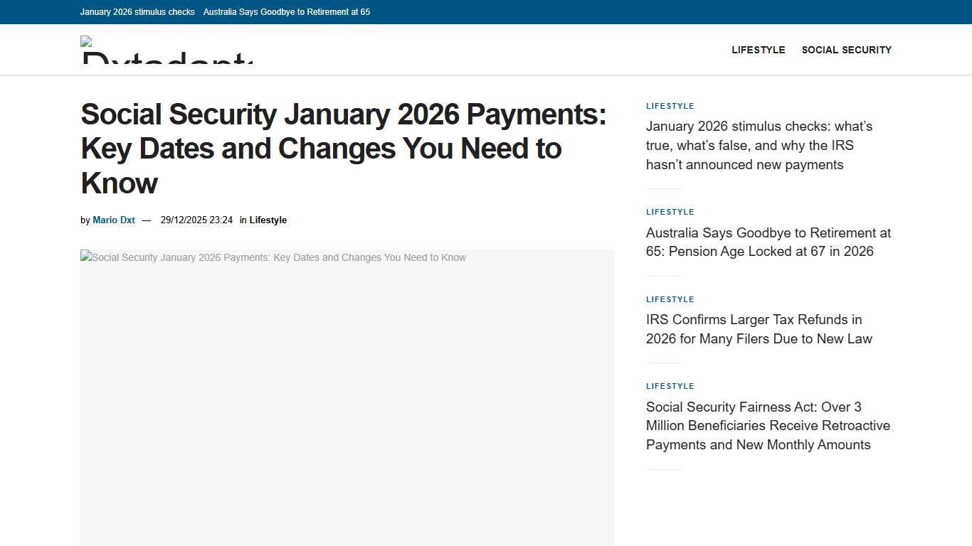 Social Security January 2026 Payments: Key Dates and Changes You Need to Know